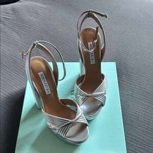 Aquazzura Silver Women's Heels